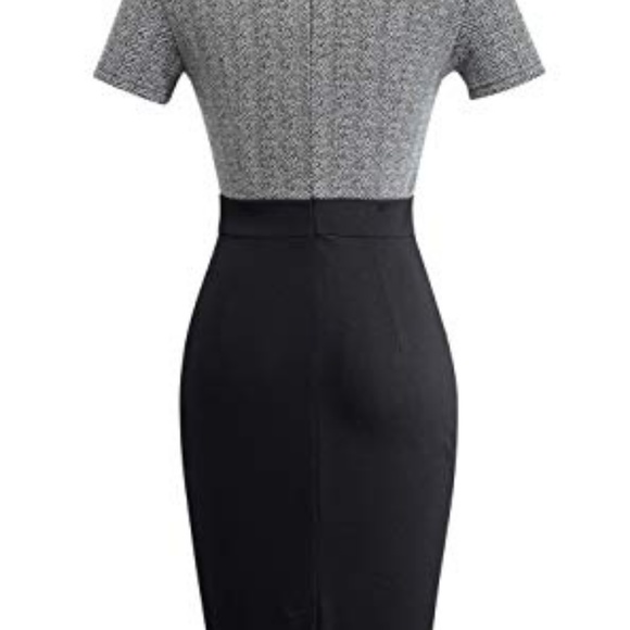 Women's Short Sleeve Business Dress - Picture 3 of 4